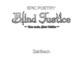 Blind Justice ～Torn souls, Hurt Faiths～'s beatmania IIDX title card, as of beatmania IIDX 20 tricoro.