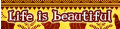 Life is beautiful's pop'n music banner.